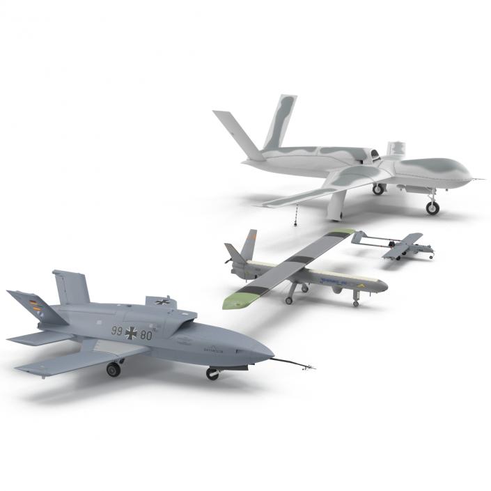 3D UAV Rigged 2 Collection model