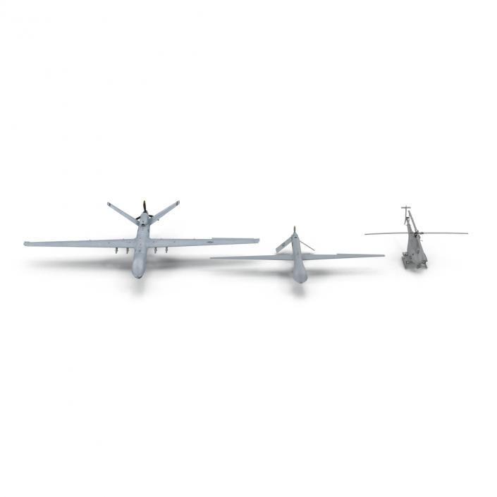 3D UAV Rigged 2 Collection model