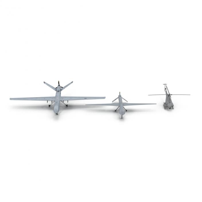 3D UAV Rigged 2 Collection model