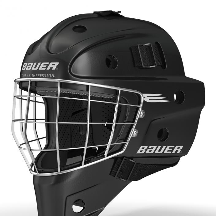 3D model Hockey Goalie Mask Bauer Black