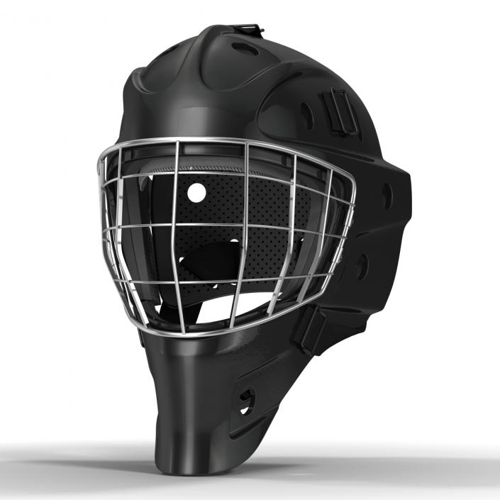 Hockey Goalie Mask Generic Black 3D