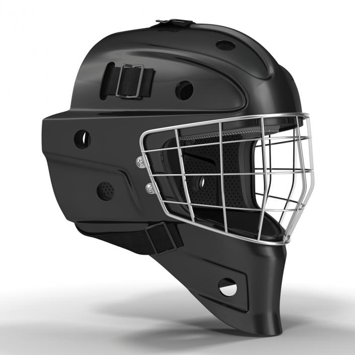 Hockey Goalie Mask Generic Black 3D