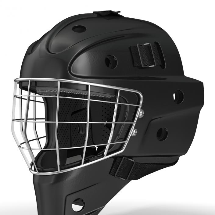 Hockey Goalie Mask Generic Black 3D