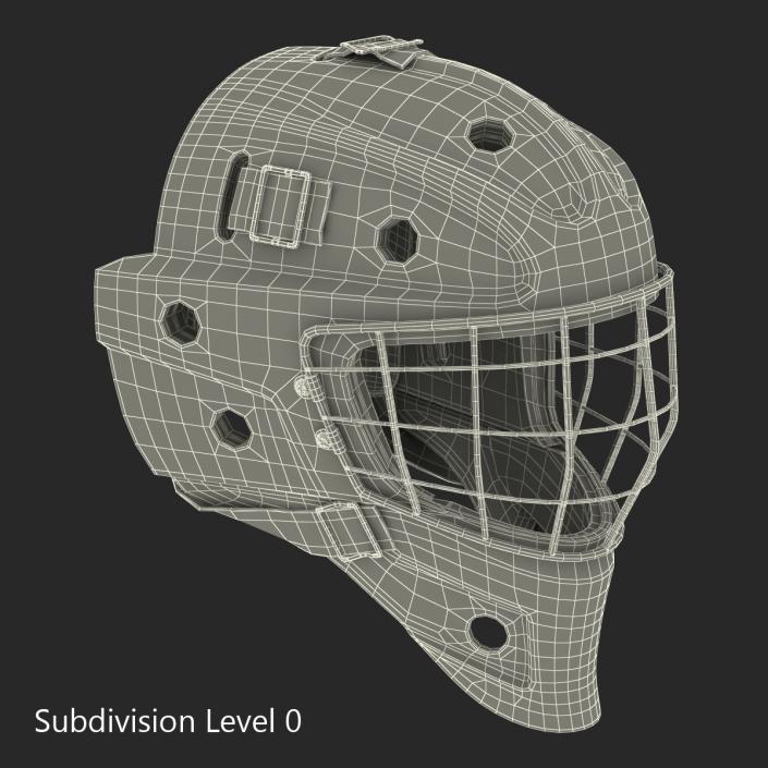 Hockey Goalie Mask Generic Black 3D