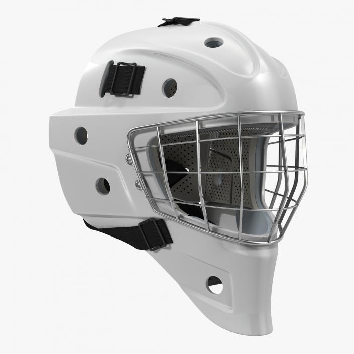 Hockey Goalie Mask Generic White 3D