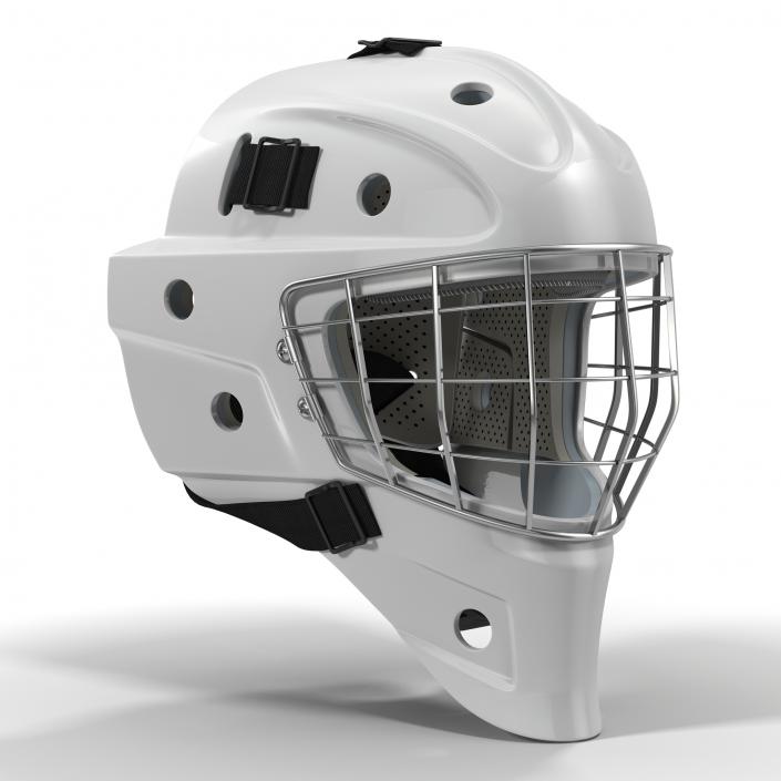 Hockey Goalie Mask Generic White 3D