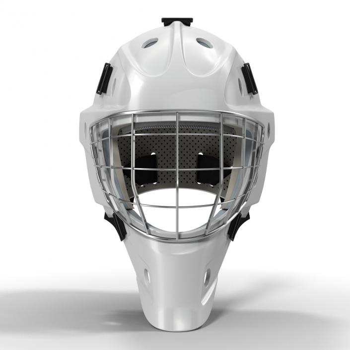 Hockey Goalie Mask Generic White 3D