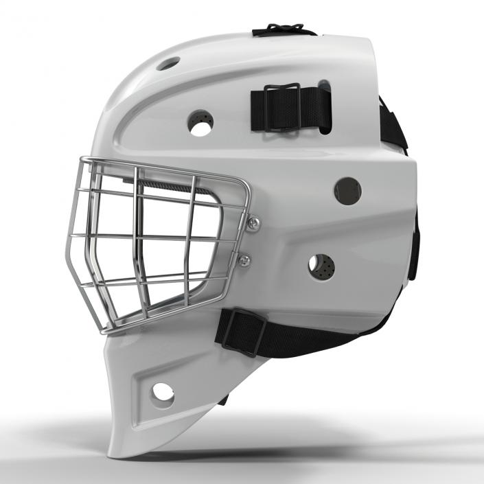 Hockey Goalie Mask Generic White 3D