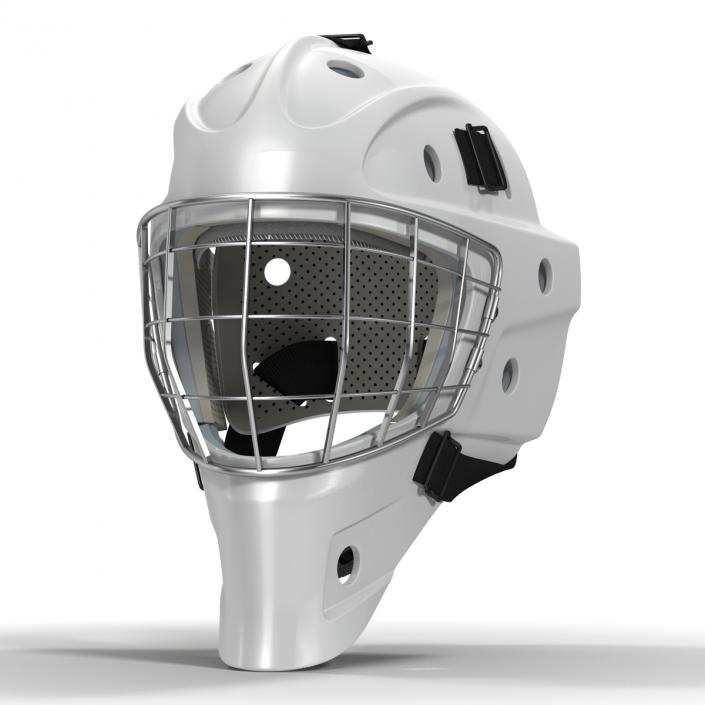 Hockey Goalie Mask Generic White 3D