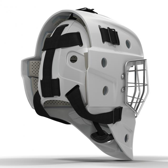 Hockey Goalie Mask Generic White 3D