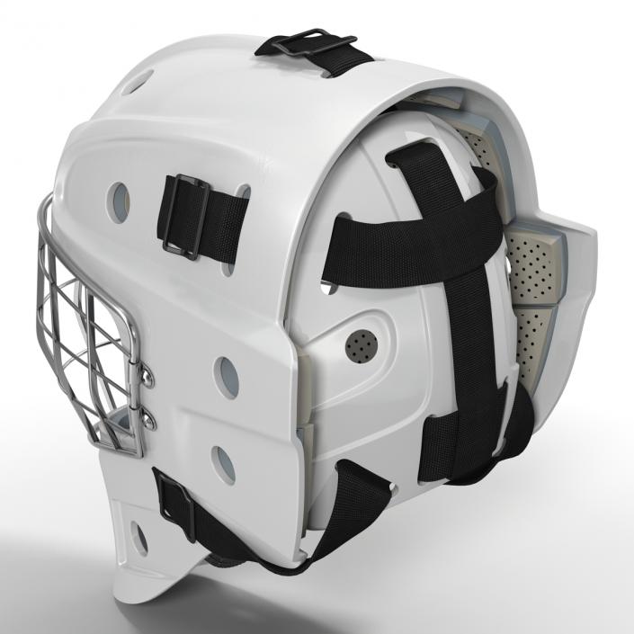 Hockey Goalie Mask Generic White 3D