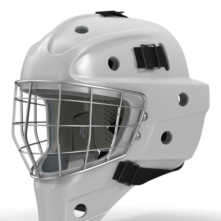 Hockey Goalie Mask Generic White 3D