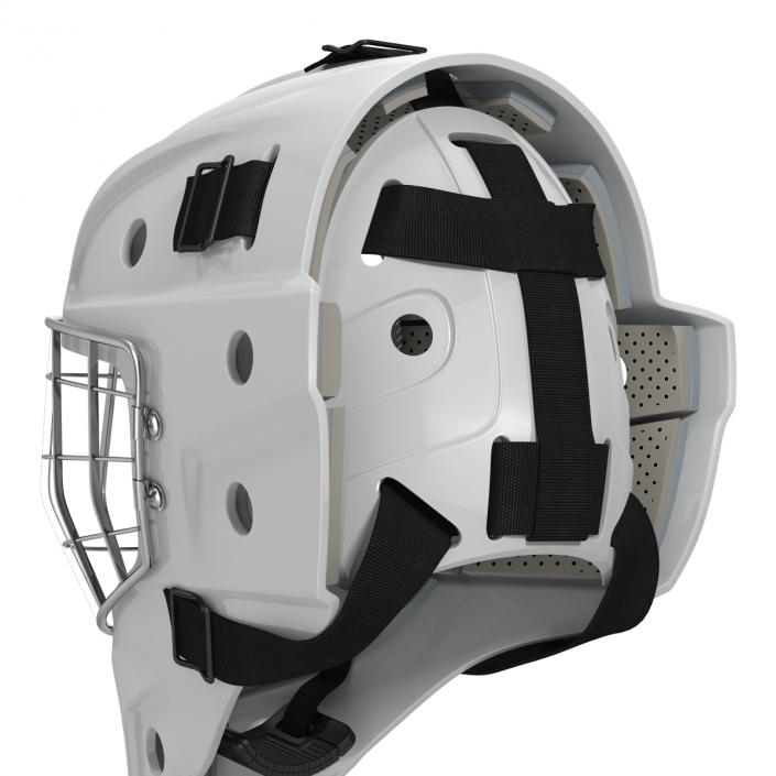 Hockey Goalie Mask Generic White 3D