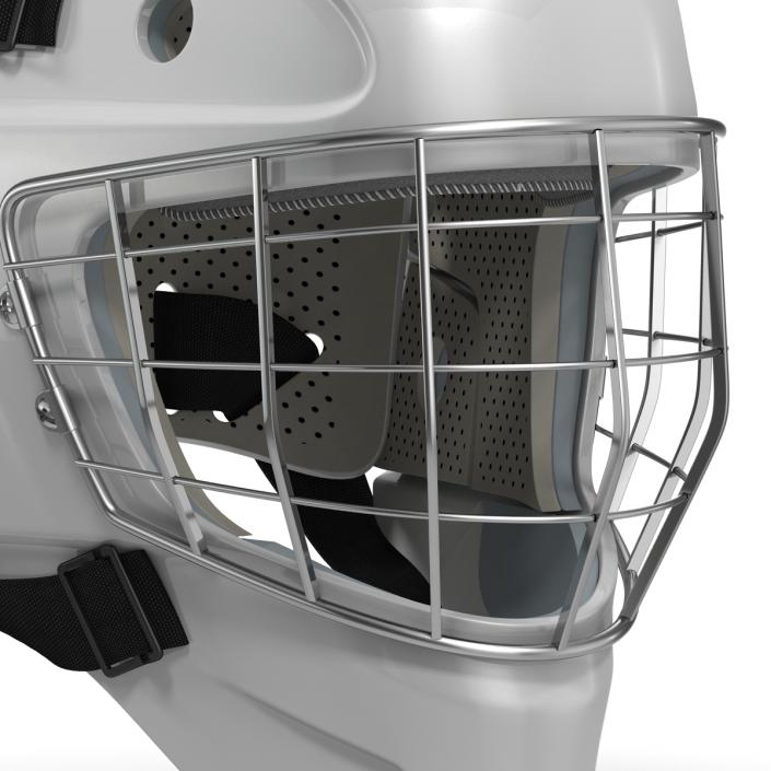 Hockey Goalie Mask Generic White 3D