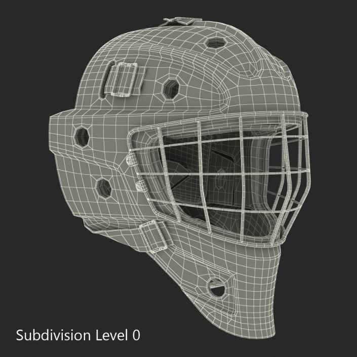 Hockey Goalie Mask Generic White 3D