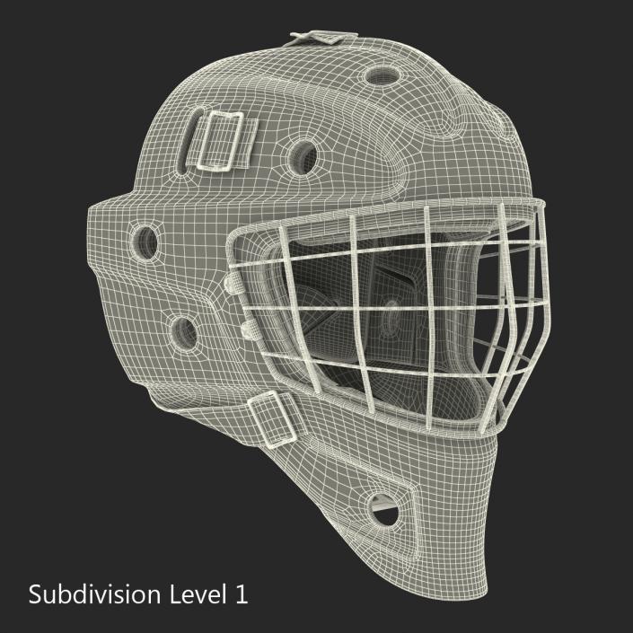 Hockey Goalie Mask Generic White 3D