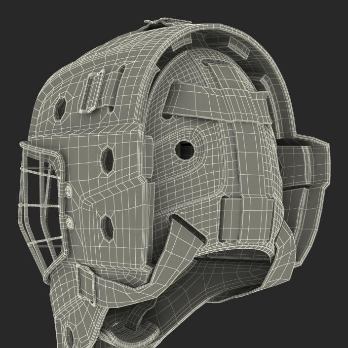 Hockey Goalie Mask Generic White 3D