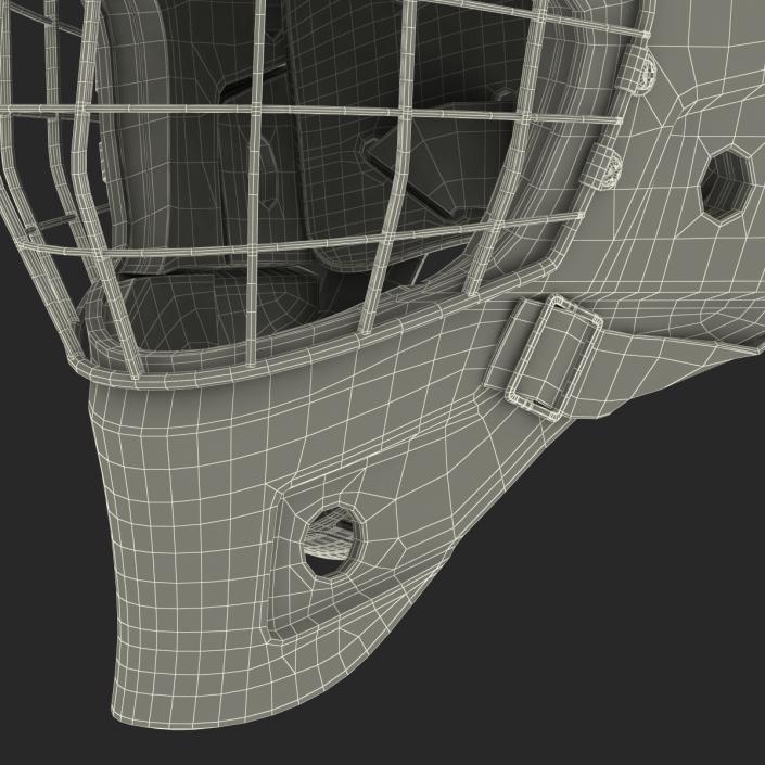 Hockey Goalie Mask Generic White 3D