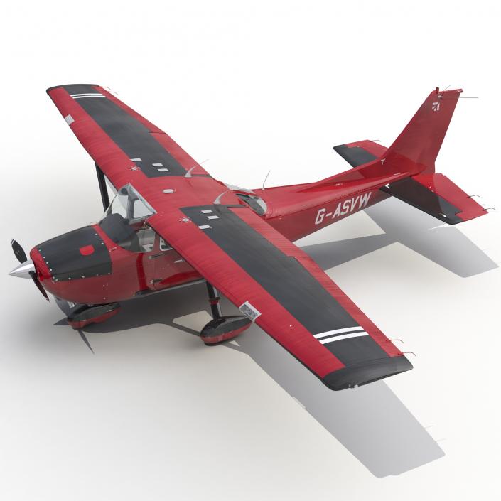 Cessna 172 Red 3D model