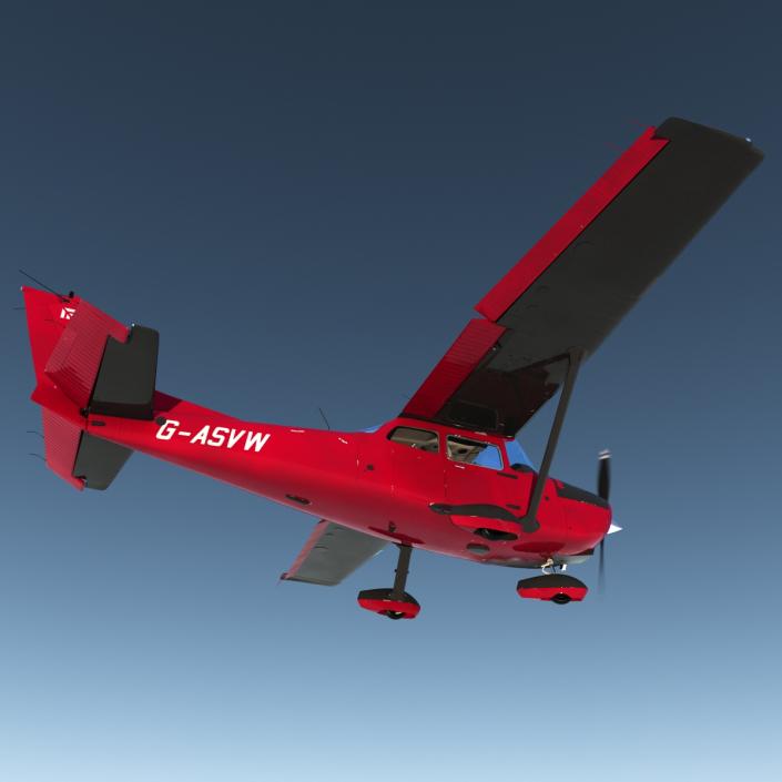 Cessna 172 Red 3D model