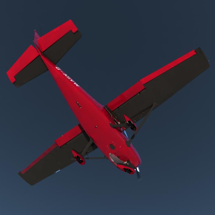 Cessna 172 Red 3D model