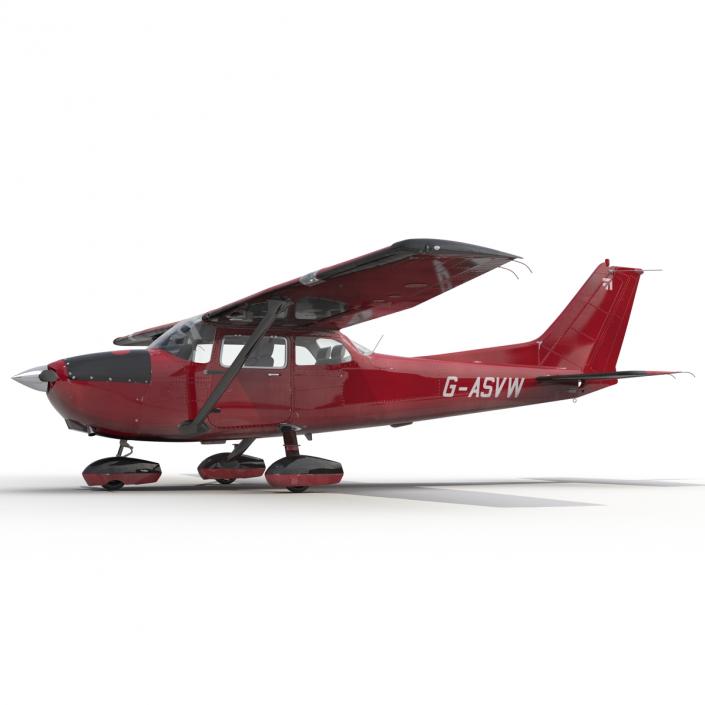 Cessna 172 Red 3D model