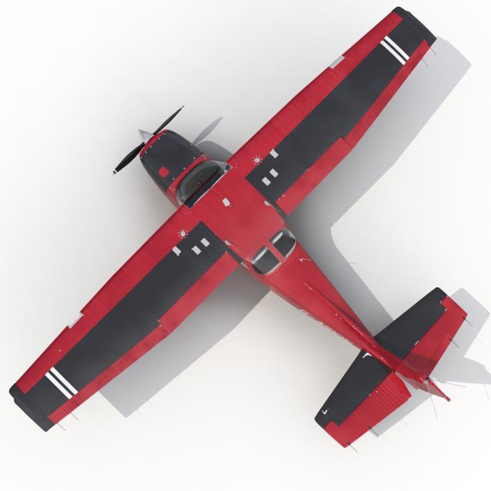 Cessna 172 Red 3D model