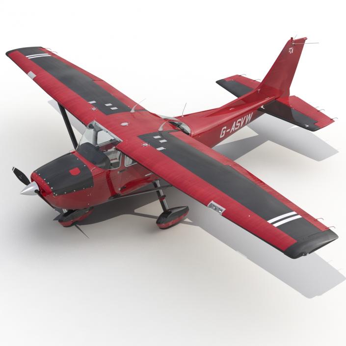 Cessna 172 Red 3D model