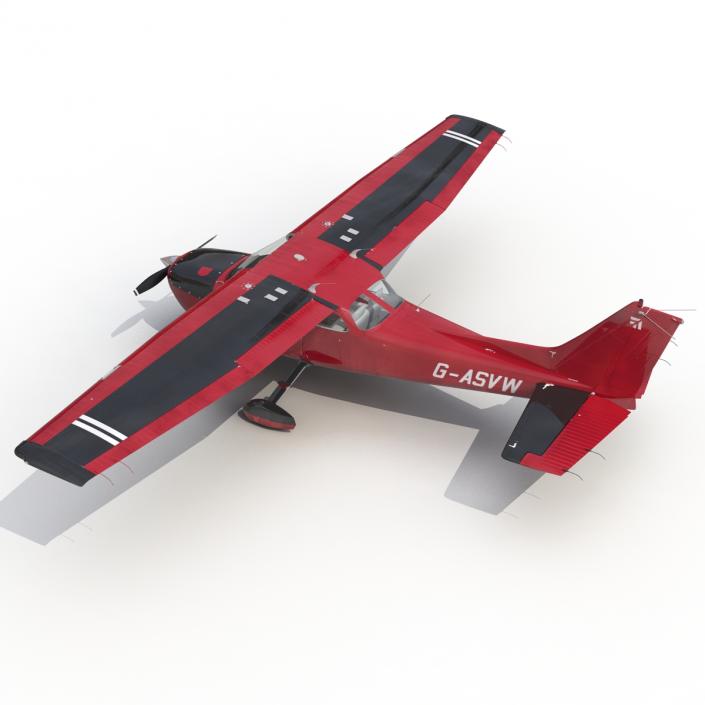 Cessna 172 Red 3D model