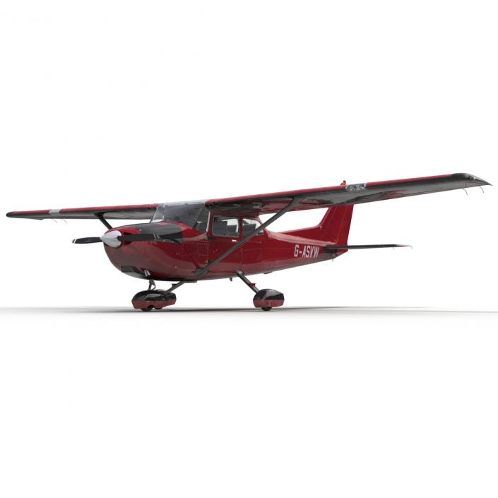 Cessna 172 Red 3D model