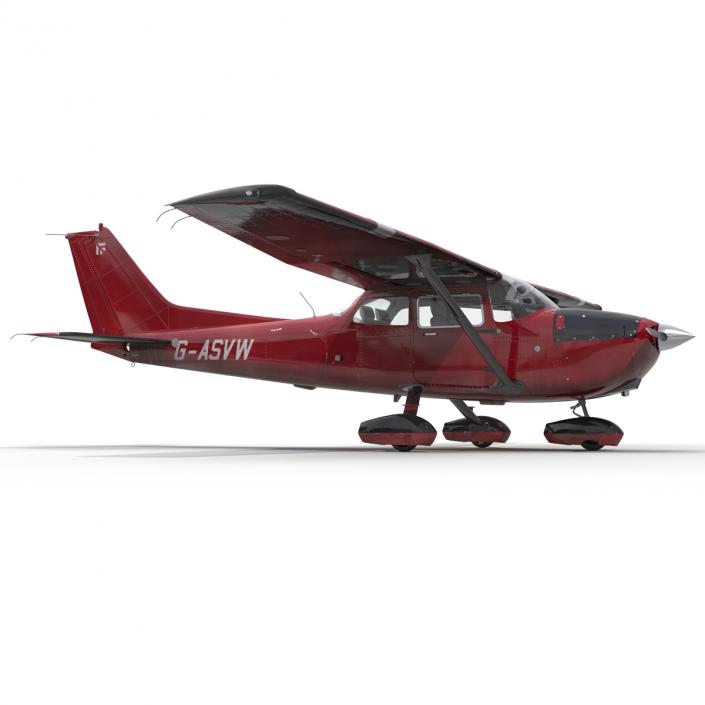 Cessna 172 Red 3D model