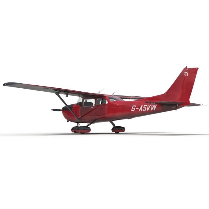 Cessna 172 Red 3D model