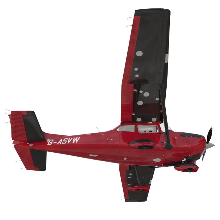 Cessna 172 Red 3D model