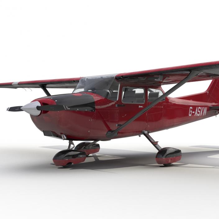 Cessna 172 Red 3D model