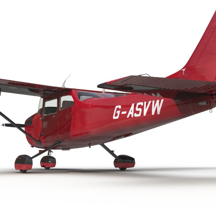 Cessna 172 Red 3D model