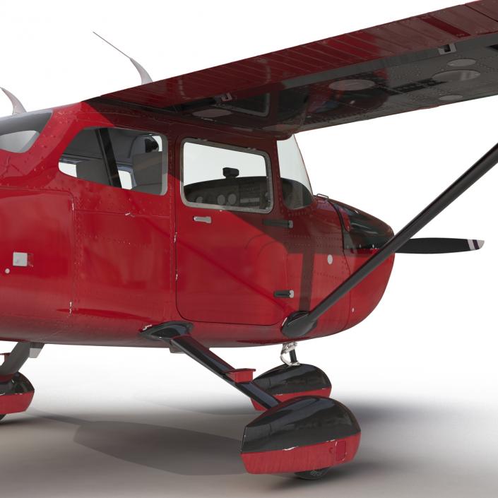 Cessna 172 Red 3D model