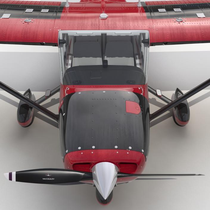 Cessna 172 Red 3D model