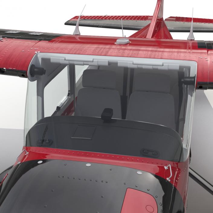 Cessna 172 Red 3D model