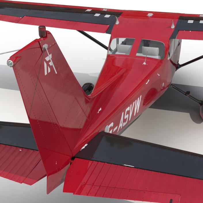 Cessna 172 Red 3D model