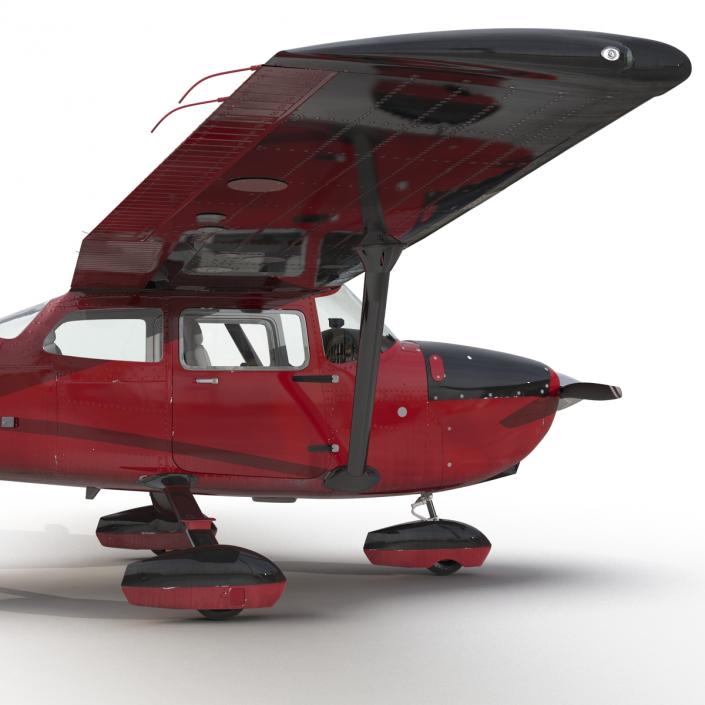 Cessna 172 Red 3D model