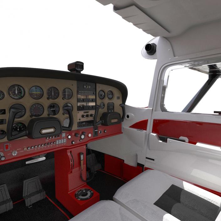 Cessna 172 Red 3D model