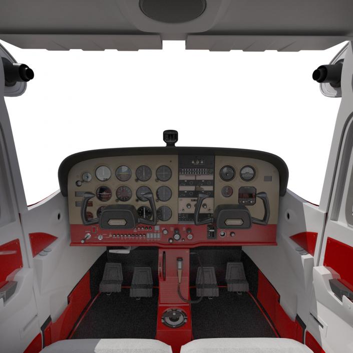 Cessna 172 Red 3D model