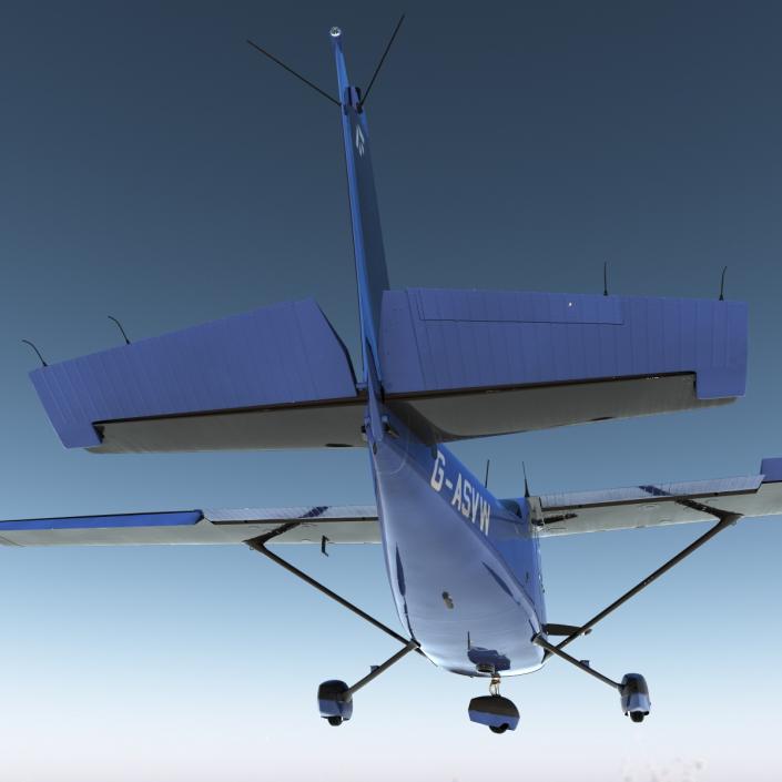 3D model Cessna 172 Blue