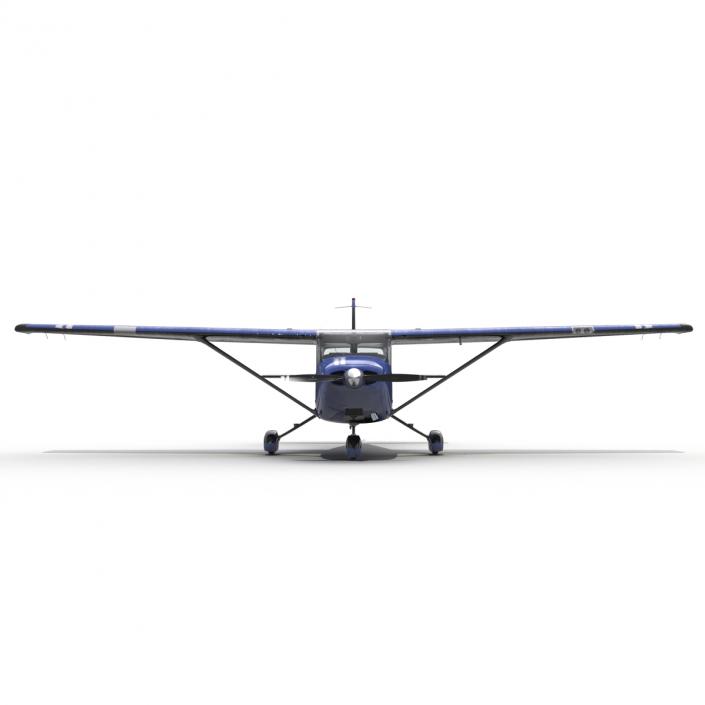 3D model Cessna 172 Blue