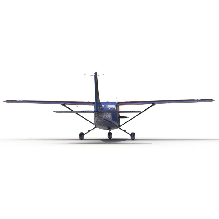 3D model Cessna 172 Blue