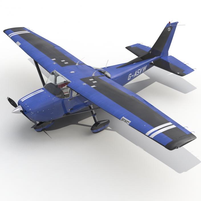 3D model Cessna 172 Blue