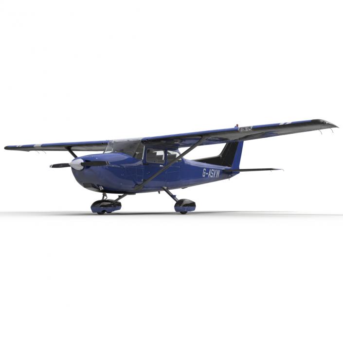 3D model Cessna 172 Blue