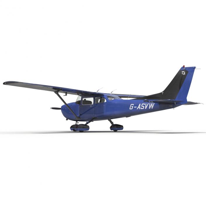 3D model Cessna 172 Blue