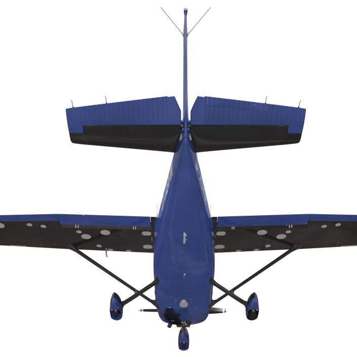 3D model Cessna 172 Blue