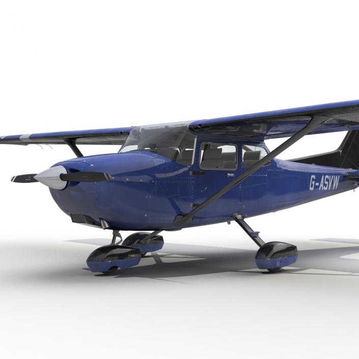 3D model Cessna 172 Blue